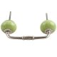 Lime Green Crackle Ceramic Bridge Handle 